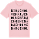 Pink Cotton t-shirt med Närjeholme ordlek t-shirt