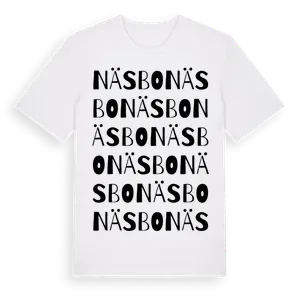 Näsbo ordlek t-shirt – ekologisk bomull t-shirt från Pinshirt