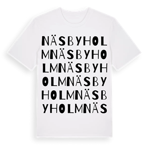 Näsbyholm ordlek t-shirt – ekologisk bomull t-shirt från Pinshirt