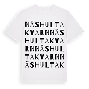 Näshulta kvarn ordlek t-shirt – ekologisk bomull t-shirt från Pinshirt