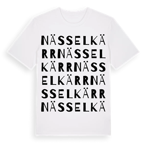 Nässelkärr ordlek t-shirt – ekologisk bomull t-shirt från Pinshirt