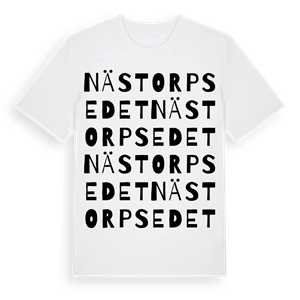 Nästorpsedet ordlek t-shirt – ekologisk bomull t-shirt från Pinshirt