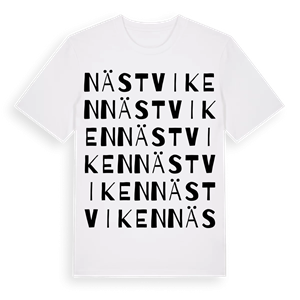 Nästviken ordlek t-shirt – ekologisk bomull t-shirt från Pinshirt