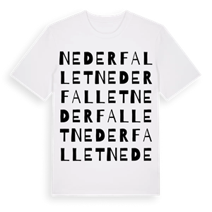 Nederfallet ordlek t-shirt – ekologisk bomull t-shirt från Pinshirt