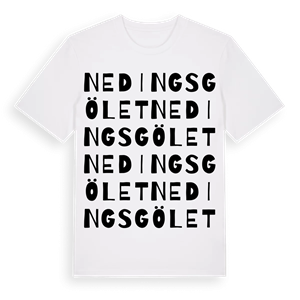 Nedingsgölet ordlek t-shirt – ekologisk bomull t-shirt från Pinshirt