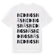 White t-shirt med Nedingsnäs ordlek t-shirt