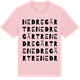 Pink Cotton t-shirt med Nedre Gärtre ordlek t-shirt