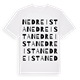 White t-shirt med Nedre Ista ordlek t-shirt