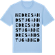 Blue Soul t-shirt med Nedre Sandstugan ordlek t-shirt