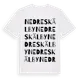 White t-shirt med Nedre Skälby ordlek t-shirt
