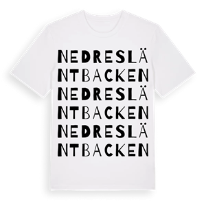 Nedre Släntbacken ordlek t-shirt – ekologisk bomull t-shirt från Pinshirt