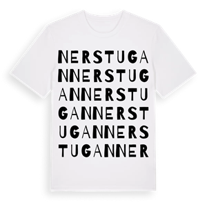Nerstugan ordlek t-shirt – ekologisk bomull t-shirt från Pinshirt
