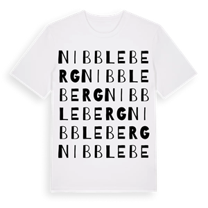 Nibbleberg ordlek t-shirt – ekologisk bomull t-shirt från Pinshirt