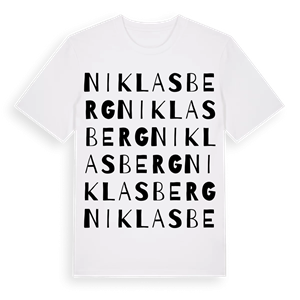 Niklasberg ordlek t-shirt – ekologisk bomull t-shirt från Pinshirt