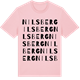 Pink Cotton t-shirt med Nilsberg ordlek t-shirt