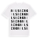 White t-shirt med Nilsberg ordlek t-shirt