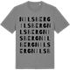 Mid Heather Gray t-shirt med Nilsberg ordlek t-shirt