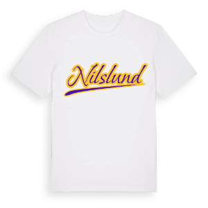 Nilslund baseball t-shirt – ekologisk bomull t-shirt från Pinshirt