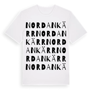 Nordankärr ordlek t-shirt – ekologisk bomull t-shirt från Pinshirt