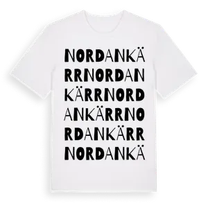 Nordankärr ordlek t-shirt – ekologisk bomull t-shirt från Pinshirt