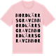 Pink Cotton t-shirt med Nordkärrsgraven ordlek t-shirt