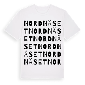 Nordnäset ordlek t-shirt – ekologisk bomull t-shirt från Pinshirt