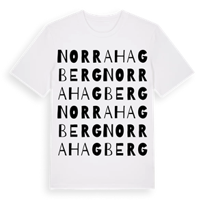 Norra Hagberg ordlek t-shirt – ekologisk bomull t-shirt från Pinshirt