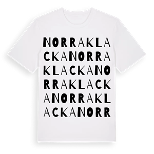 Norra Klacka ordlek t-shirt – ekologisk bomull t-shirt från Pinshirt