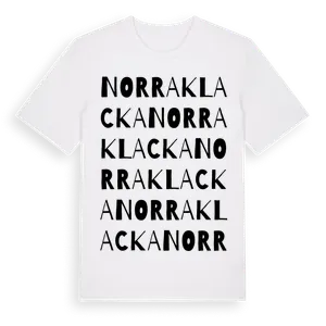 Norra Klacka ordlek t-shirt – ekologisk bomull t-shirt från Pinshirt