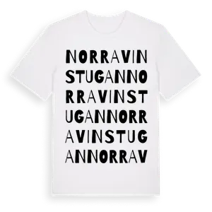 Norra Vinstugan ordlek t-shirt – ekologisk bomull t-shirt från Pinshirt