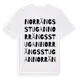 White t-shirt med Norrängsstugan ordlek t-shirt
