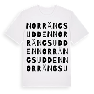 Norrängsudden ordlek t-shirt – ekologisk bomull t-shirt från Pinshirt