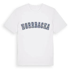 Norrbacka college t-shirt – ekologisk bomull t-shirt från Pinshirt