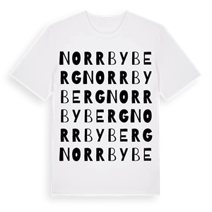 Norrbyberg ordlek t-shirt – ekologisk bomull t-shirt från Pinshirt