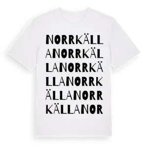 Norrkälla ordlek t-shirt – ekologisk bomull t-shirt från Pinshirt