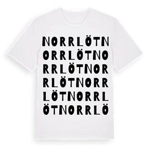 Norrlöt ordlek t-shirt – ekologisk bomull t-shirt från Pinshirt