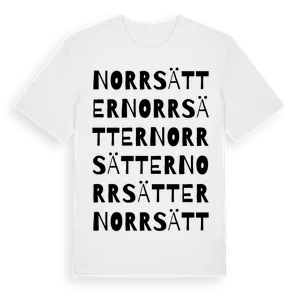 Norrsätter ordlek t-shirt – ekologisk bomull t-shirt från Pinshirt