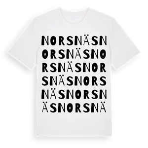 Norsnäs ordlek t-shirt – ekologisk bomull t-shirt från Pinshirt