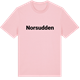 Pink Cotton t-shirt med Norsudden fetstil t-shirt