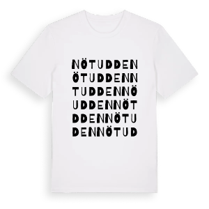 Nötudden ordlek t-shirt – ekologisk bomull t-shirt från Pinshirt