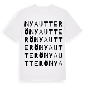 Nya Utterö ordlek t-shirt – ekologisk bomull t-shirt från Pinshirt
