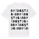White t-shirt med Nyängstugan ordlek t-shirt