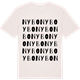 Vintage White t-shirt med Nybo ordlek t-shirt