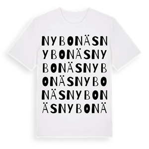 Nybonäs ordlek t-shirt – ekologisk bomull t-shirt från Pinshirt