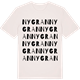 Vintage White t-shirt med Nygran ordlek t-shirt