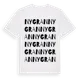 White t-shirt med Nygran ordlek t-shirt