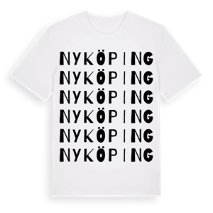 Nyköping ordlek t-shirt – ekologisk bomull t-shirt från Pinshirt