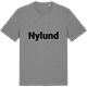 Mid Heather Gray t-shirt med Nylund fetstil t-shirt