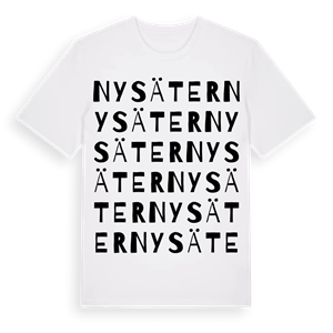 Nysäter ordlek t-shirt – ekologisk bomull t-shirt från Pinshirt