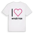 Jag älskar Nysätter t-shirt stort tryck